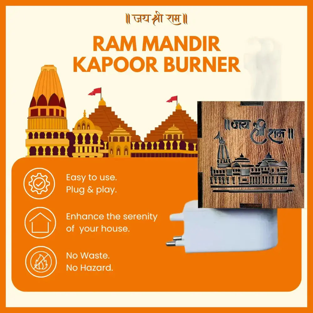 3 IN 1 Ayodhya Ram Mandir Electric Aroma Burner & Night lamp Zapiffy.store