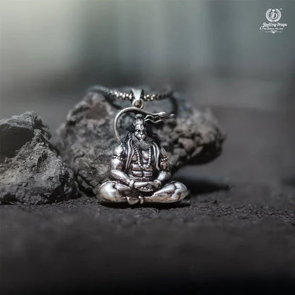 Shri Hanuman Ji Silver Locket With Chain Zapiffy.store