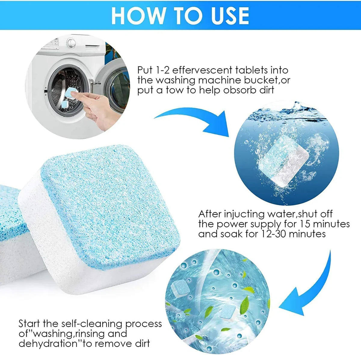 Washing Machine Deep Cleaning Tablets (Limited Stock 🔥🔥) Zapiffy.store