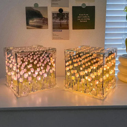 Tulip Cube Mirror Lamp Zapiffy.store