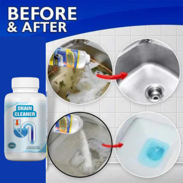 Powerful Drain Blockage & Sink Cleaner Powder Style Decore