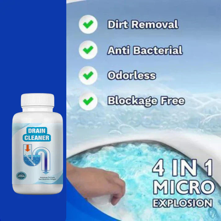 Powerful Drain Blockage & Sink Cleaner Powder Style Decore