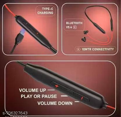 NeckbandZ2 | Magnetic ON/OFF Sensor | Comes With 50 Hour Battery Backup and Premium Design With Deep Bass Sound with Cooper Speakers Type C- Fast Charge | IPX8 Waterproof | Bluetooth Neckband | Wireless Neckband | Compatible With All Smartphones Z2